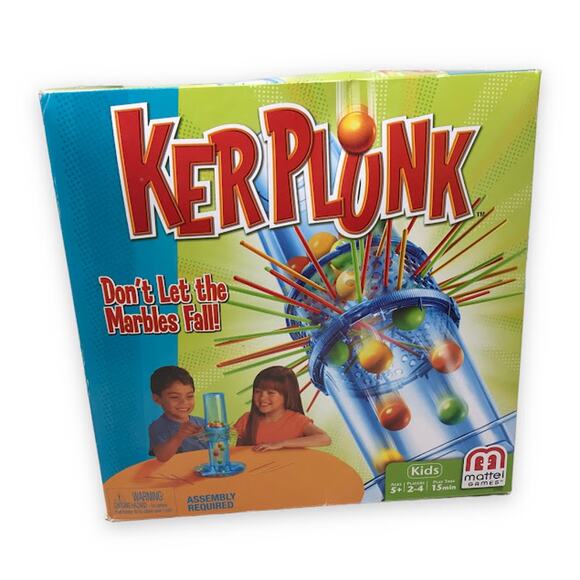 Mattel Games KERPLUNK GAMES 2-4 Players Don't Let The Marbles Fall Ages 5+ - Picture 1 of 3